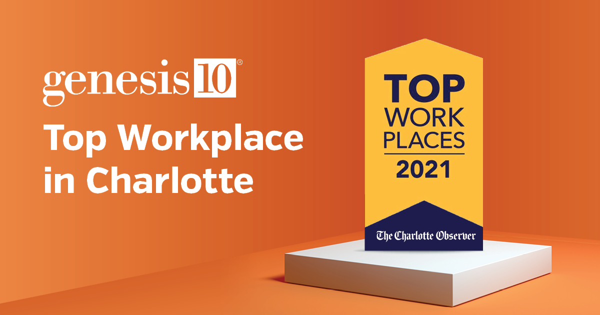 Genesis10 a 2021 Top Workplace, Charlotte Observer